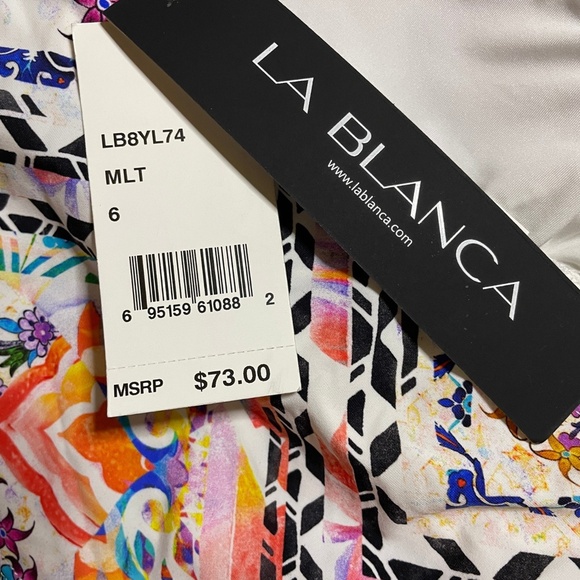 NWT La Blanca Mandala Print Underwire Bikini Top Sz. 6 - Picture 3 of 3